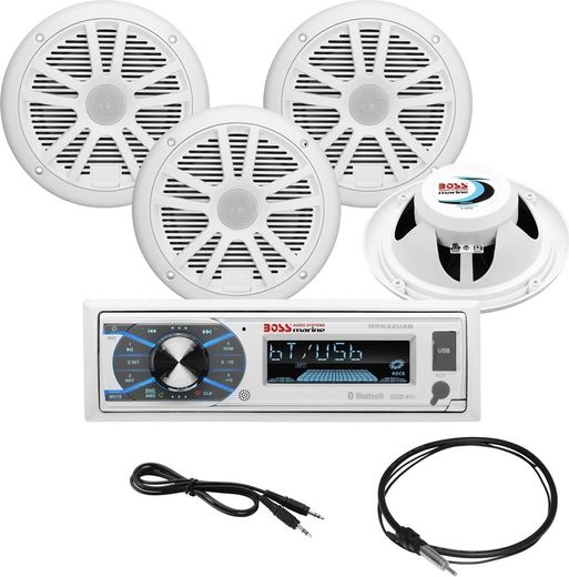 Морская аудиосистема 1DIN BOSS MCK632WB.64 (комплект4)