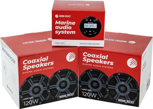 Морская аудиосистема Marine Rocket MRH-833 (комплект 4DP)