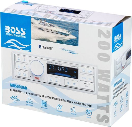 Морская магнитола 1DIN BOSS MR500UAB, уценена