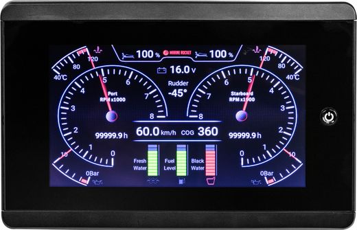 Морской многофункциональный дисплей MFD-70, 7 дюймов, сенсорный, TFT, Marine Rocket