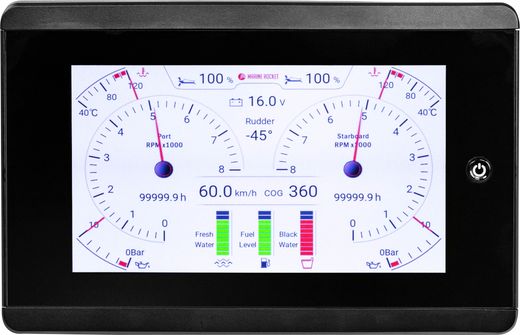 Морской многофункциональный дисплей MFD-70, 7 дюймов, сенсорный, TFT, Marine Rocket