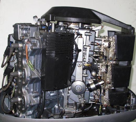 Мотор лодочный Yamaha 200, б/у