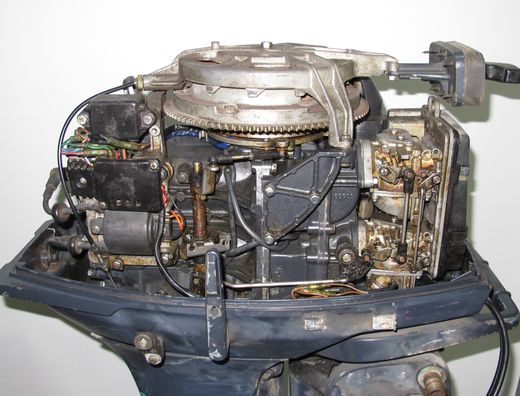 Мотор лодочный Yamaha 40QEM, некомплект, на запчасти
