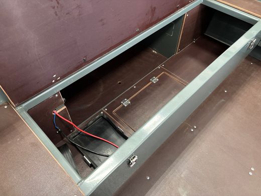 Моторная лодка, Неман 450 DCM PRO, зелёно-серая с Marine Rocket MR40FFEL