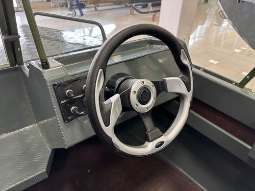 Моторная лодка, Неман 450 DCM PRO, зелёно-серая