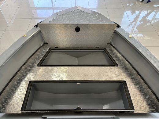 Моторная лодка, Неман 480 DCM FISH, св.серый-серый с Marine Rocket MR40FFEL-T