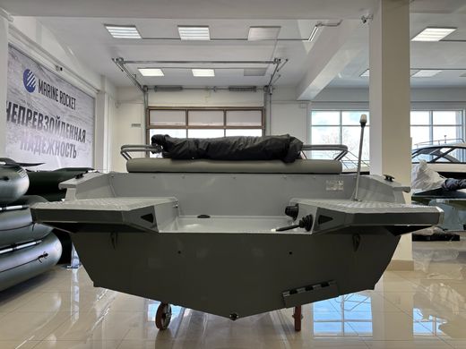 Моторная лодка, Неман 480 DCM FISH, св.серый-серый с Marine Rocket MREF40FEL-T