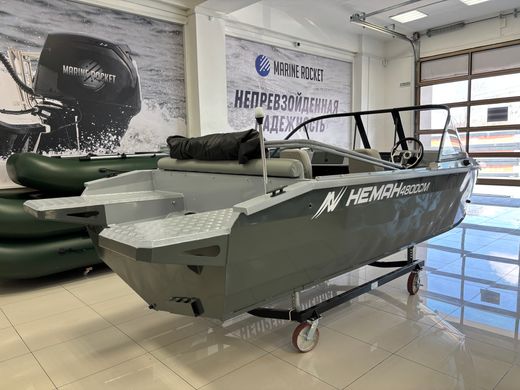 Моторная лодка, Неман 480 DCM FISH, св.серый-серый с Suzuki DF50ATL