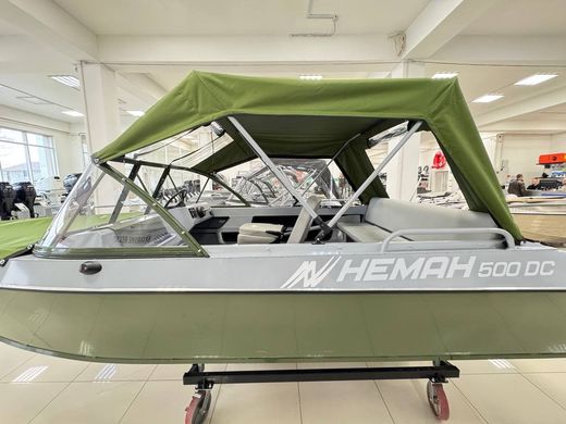Моторная лодка, Неман 500 DC, серо-зелёная с Marine Rocket MR40FFEL-T