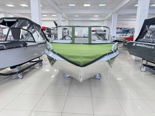 Моторная лодка, Неман 500 DC, серо-зелёная с Marine Rocket MR40FFEL-T