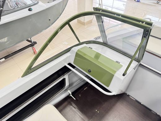 Моторная лодка, Неман 500 DC, серо-зелёная с Marine Rocket MREF40FEL-T