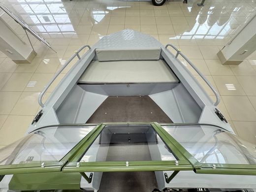 Моторная лодка, Неман 500 DC, серо-зелёная с Suzuki DF50ATL