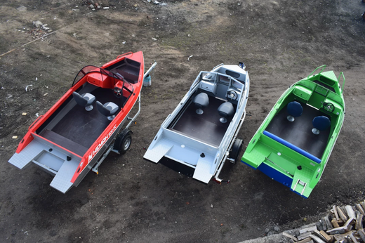 Моторная лодка, Неман 500 DC, серо-зелёная с Suzuki DF60ATL