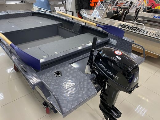 Моторная лодка, Тактика 430Р (fish), графит c Marine Rocket MR9.9PRO