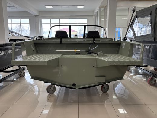 Моторная лодка, Тактика 460 DC (Comfort), хаки с Marine Rocket MREF40FEL-T