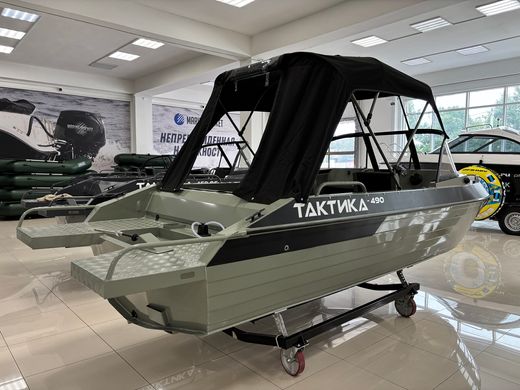 Моторная лодка, Тактика 490, хаки с Marine Rocket MREF60FUEL-T