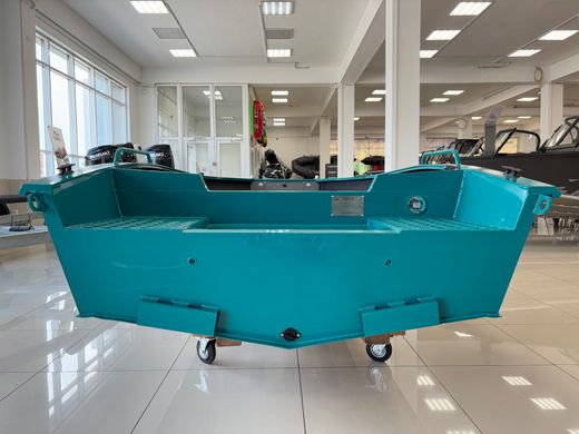 Моторная лодка, Триера 420 румпель, бирюзовый с Marine Rocket MR25FHS