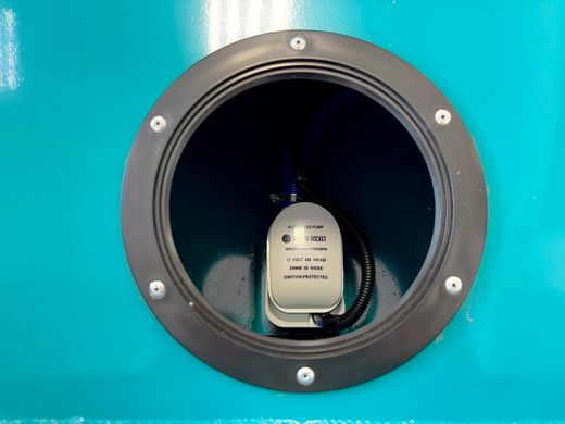 Моторная лодка, Триера 420 румпель, бирюзовый с Marine Rocket MR25FHS