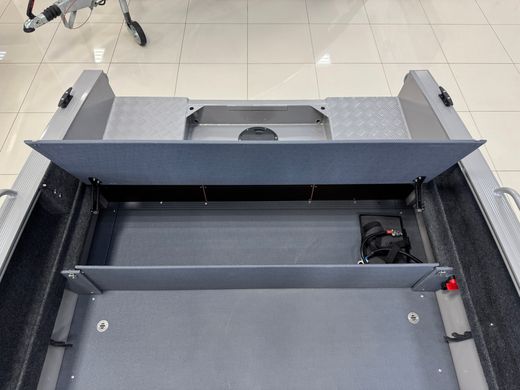 Моторная лодка, Триера 420 румпель, серый c Suzuki DF9.9BS+ (Super Forced)