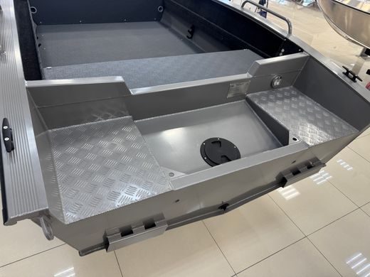 Моторная лодка, Триера 420 румпель, серый c Suzuki DF9.9BS+ (Super Forced)