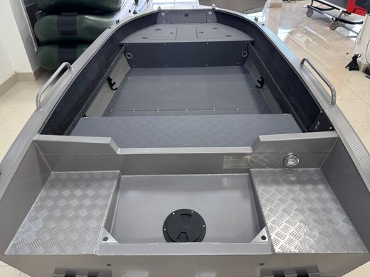 Моторная лодка, Триера 420 румпель, серый c Suzuki DF9.9BS+ (Super Forced)