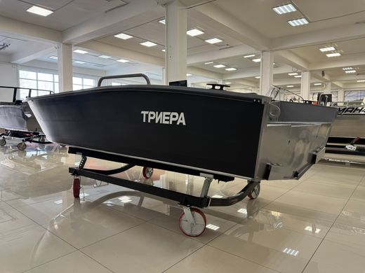 Моторная лодка, Триера 420 румпель, серый с Marine Rocket MR9.9PRO