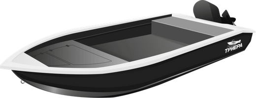 Моторная лодка, Триера 420 румпель, серый с Marine Rocket MR9.9PRO