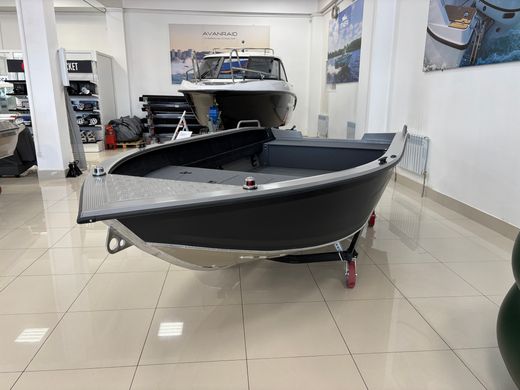 Моторная лодка, Триера 420 румпель, серый с Marine Rocket MR9.9PRO