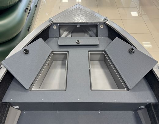 Моторная лодка, Триера 420 румпель, серый с Marine Rocket MR9.9PRO