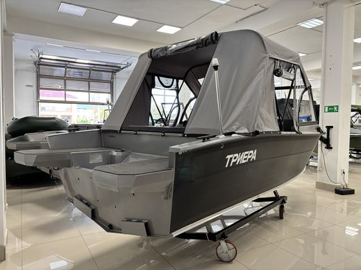 Моторная лодка, Триера 460 BR_new, серый с Suzuki DF50ATL