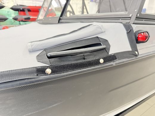 Моторная лодка, Триера 460 BR_new, серый (тент ходовой, стояночный, транспортировочный) с Suzuki DF50ATL