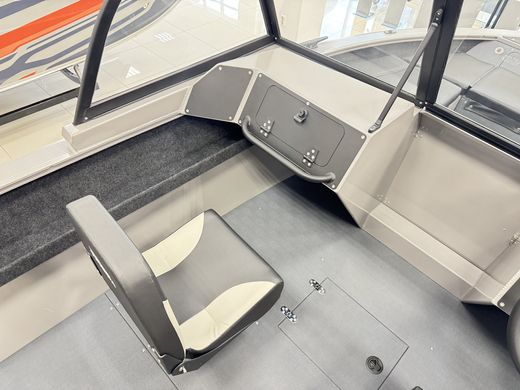 Моторная лодка, Триера 460 BR_new, серый (тент ходовой, стояночный, транспортировочный)