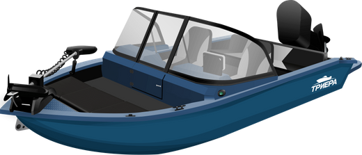Моторная лодка, Триера 460 FISH, бирюзовый