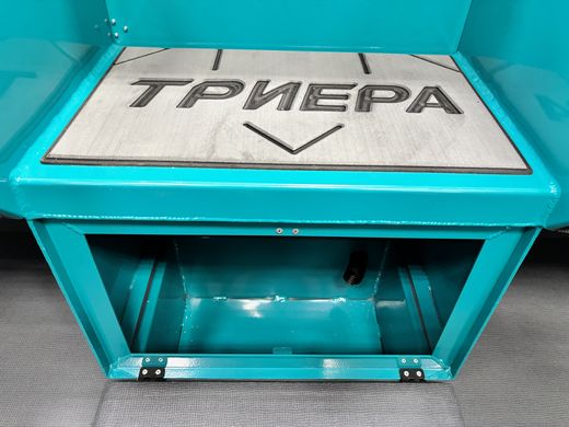 Моторная лодка, Триера 470 FISH, бирюзовый с Marine Rocket MREF60FUEL-T