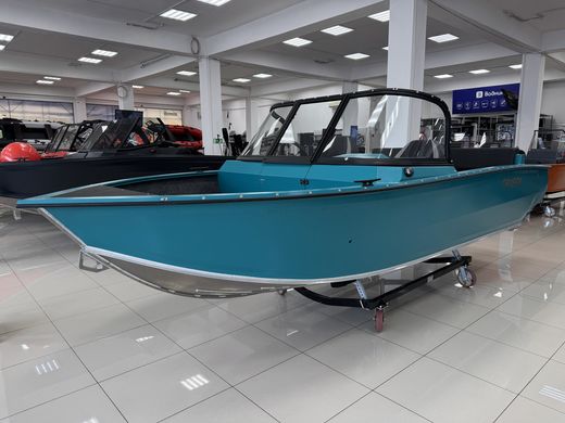 Моторная лодка, Триера 470 FISH, бирюзовый