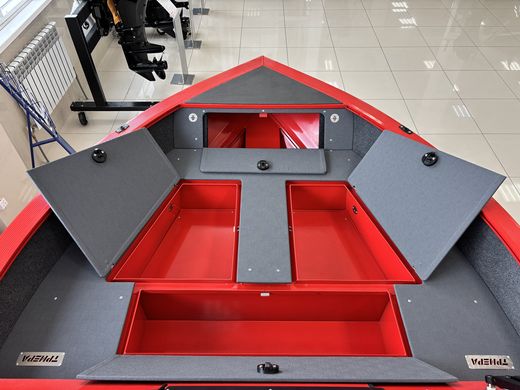 Моторная лодка, ТРИЕРА 490 FISH, красный с Suzuki DF70ATL