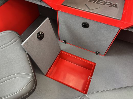 Моторная лодка, ТРИЕРА 490 FISH, красный с Suzuki DF90ATL