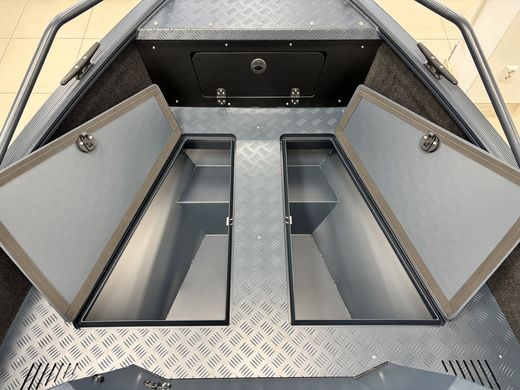 Моторная лодка, Viсtory A3, квинтет, серо-синий с Marine Rocket MREF60FVEL-T