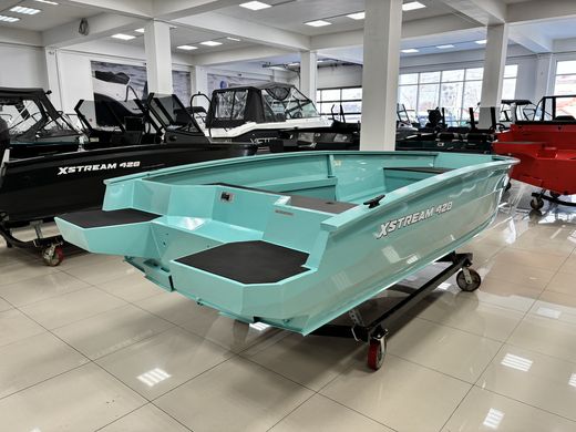 Моторная лодка, Xstream 420 румпель, бирюзовый с Marine Rocket MR9.9PRO