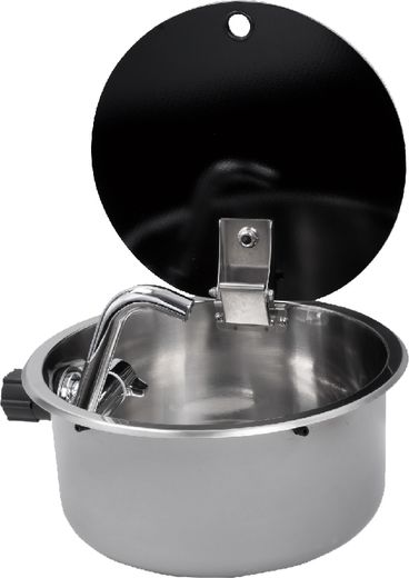 Мойка круглая, стеклянная крышка, Marine Rocket