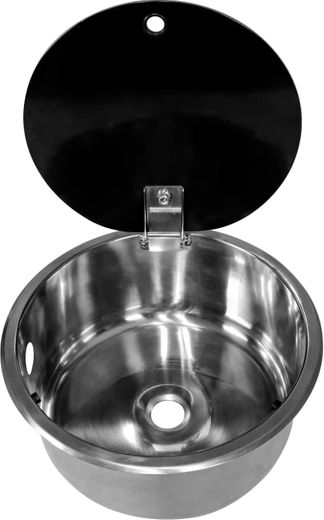 Мойка круглая, стеклянная крышка, Marine Rocket