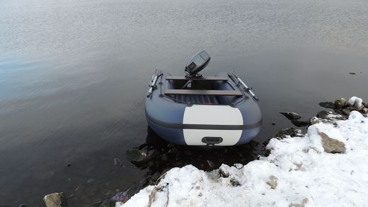 Надувная лодка ПВХ Compas 300E НДНД, светло-серый/темно-серый