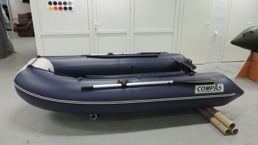 Надувная лодка ПВХ Compas 300E НДНД, светло-серый/темно-серый