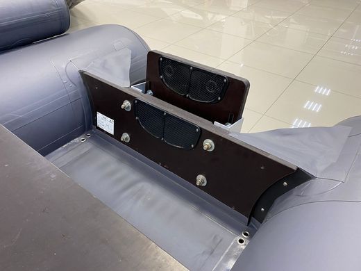 Надувная лодка ПВХ Абакан 420 Jet, фальшборт, съёмный транец, интерцептор, серый, SibRiver, уцененная