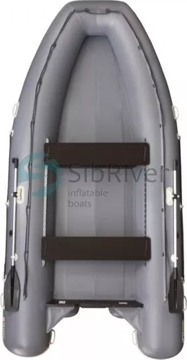Надувная лодка ПВХ Абакан 430 Jet light, серый, SibRiver