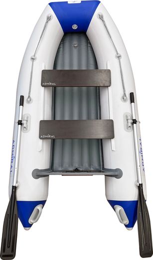 Надувная лодка ПВХ, Адмирал 250 НД, белый-синий