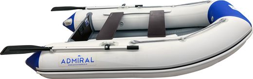 Надувная лодка ПВХ, Адмирал 250 НД, белый-синий