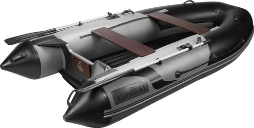 Надувная лодка ПВХ, Адмирал 325 S НДНД, серый/черный