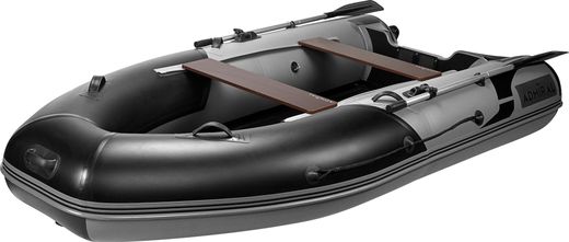 Надувная лодка ПВХ, Адмирал 325 S НДНД, серый/черный
