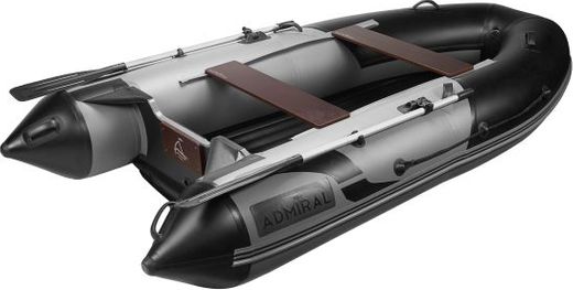 Надувная лодка ПВХ, Адмирал 325 S НДНД, серый/черный